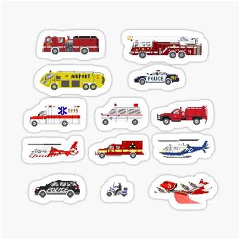 Emergency Vehicles Stickers Doc