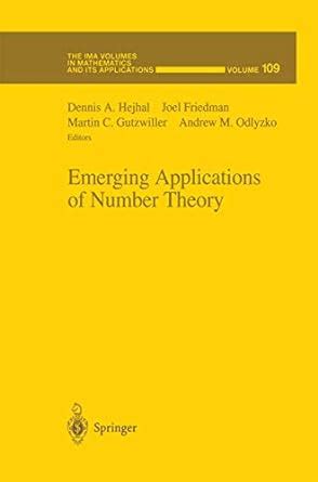 Emerging Applications of Number Theory 1st Edition Kindle Editon