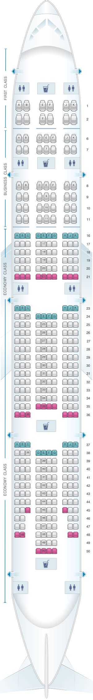 Emirates 777-300ER Seat Map