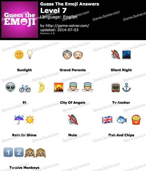 Emoji Answers Level 7 PDF