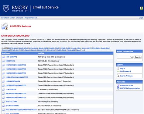 Emory Listserv Login: Comprehensive Guide to Accessing Campus Communication