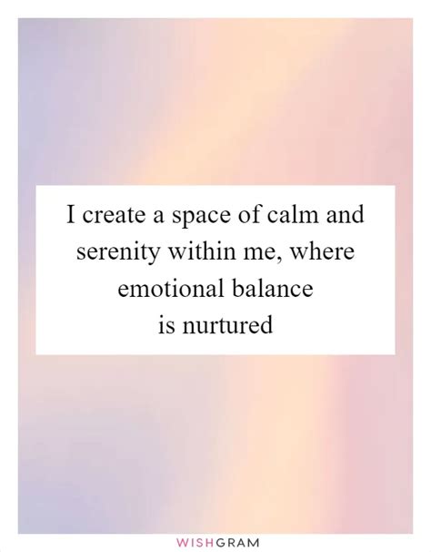 Emotional Balance and Serenity: