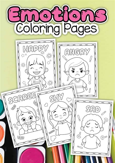 Emotions Coloring Pages Free Printable