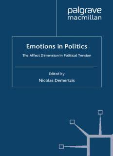 Emotions in Politics The Affect Dimension in Political Tension Ebook Reader