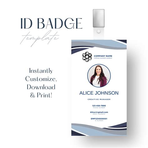 Employee Id Badge Template