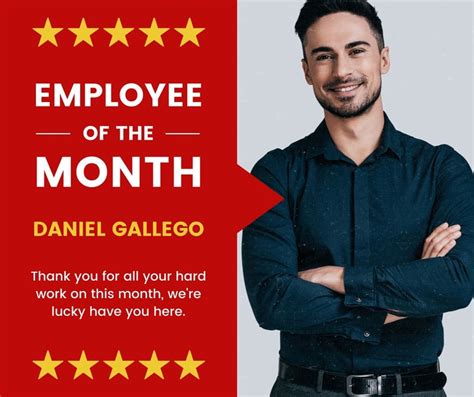 Employee Of The Month Template With Photo