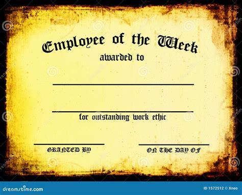 Employee Of The Week Template