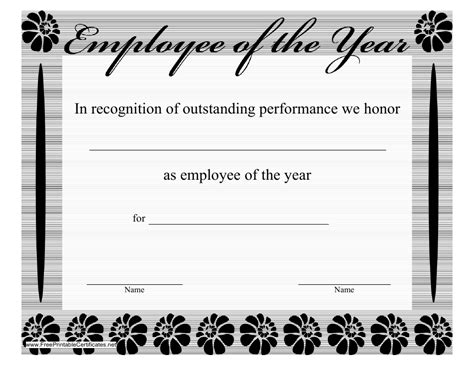 Employee Of The Year Template
