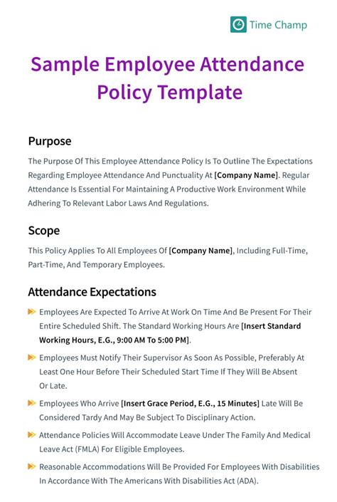 Employee Policy Template