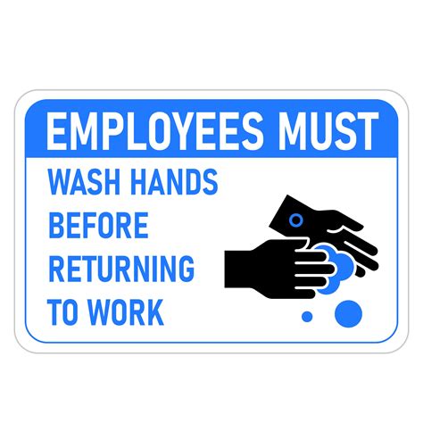 Employee Wash Hands Sign Printable