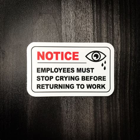 Employees Must Stop Crying Before Returning to Work: A Call to Professionalism