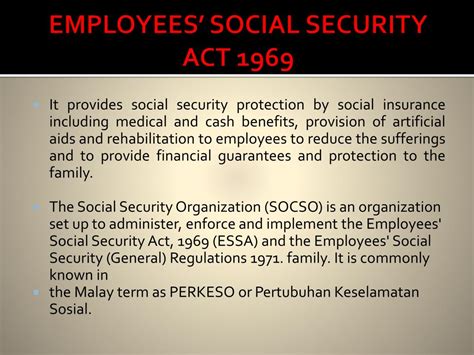 Employees Social Security Act 1969 Malaysia: Safeguarding Workers' Future