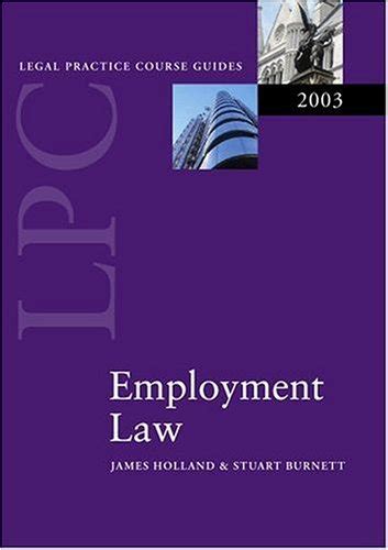 Employment Law 2009 LPC Guide Legal Practice Course Guides PDF