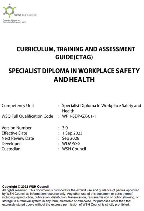 Empowering Workplace Safety Professionals: A Comprehensive Guide to the Specialist Diploma in WSH