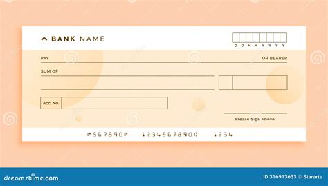 Empty Cheque Template