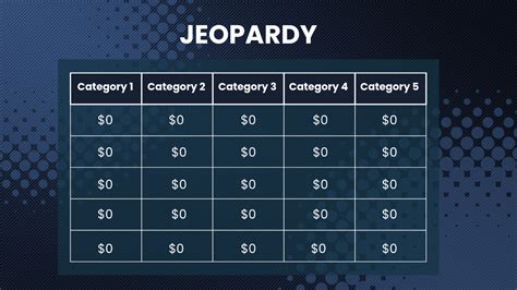 Empty Jeopardy Template