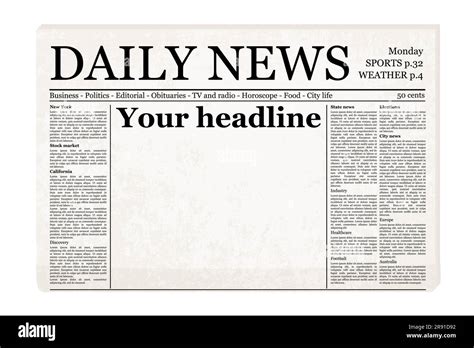 Empty Newspaper Template