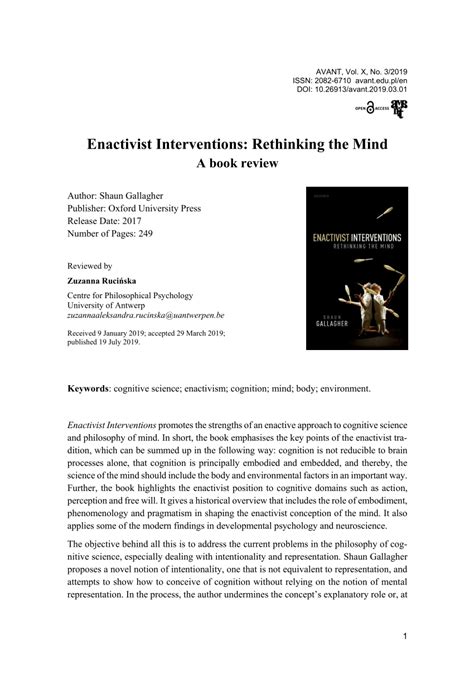 Enactivist Interventions Rethinking the Mind PDF