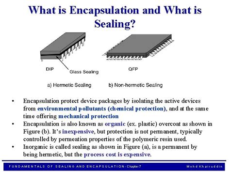 Encapsulation and Sealing: