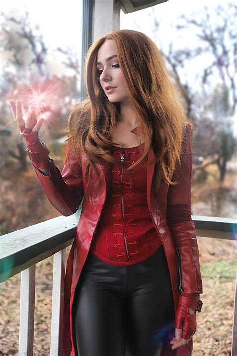 Enchant the World with Captivating Scarlet Witch Cosplay