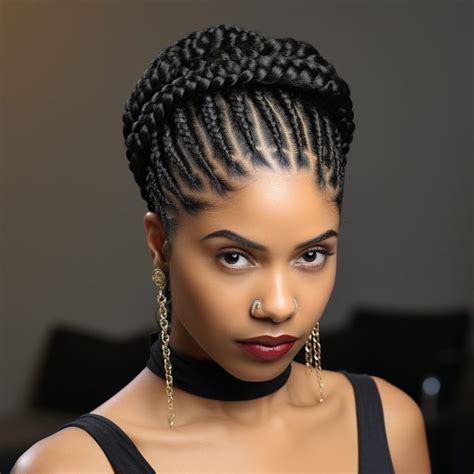 Enchanting Cornrows: A Regal Adornment