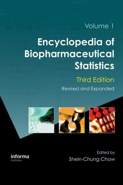 Encyclopedia of Biopharmaceutical Statistics 3rd edition Epub