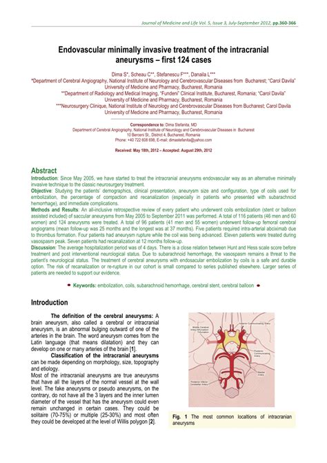 Endovascular Treatment of Intracranial Aneurysms 1st Edition Reader