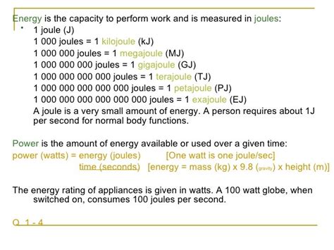 Energy Conversion: 1 Watt to 1 Exajoule and Beyond