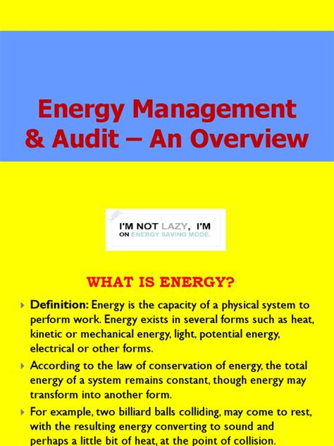 Energy Management Audit and Conservation Reader