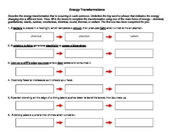 Energy Transformation Answer Key Doc