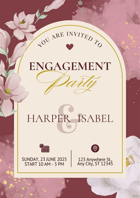 Engagement Party Invitation Templates