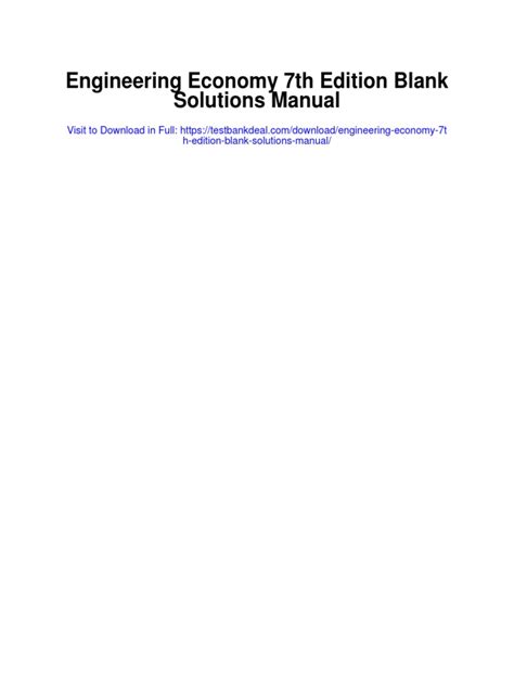 Engineering Economy 7th Edition Solutions Chapter 13 Epub