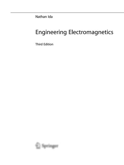 Engineering Electromagnetics Nathan Ida Solutions Kindle Editon