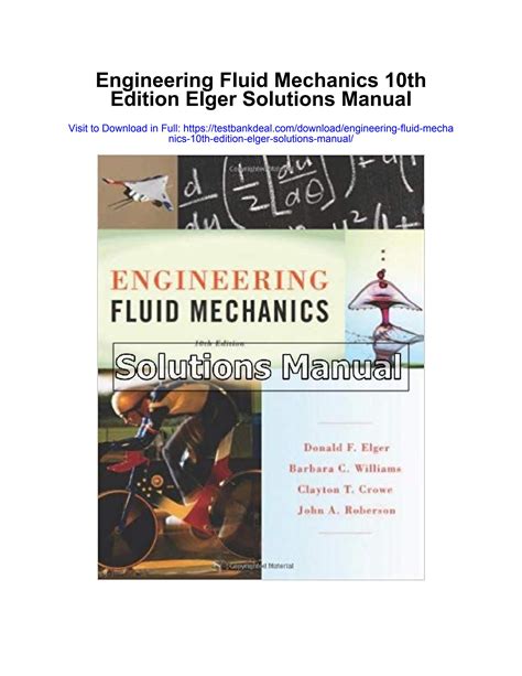 Engineering Fluid Mechanics 10th Edition Solutions Manual PDF