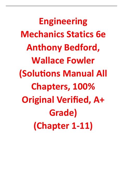 Engineering Mechanics 6th Edition Solutions Doc