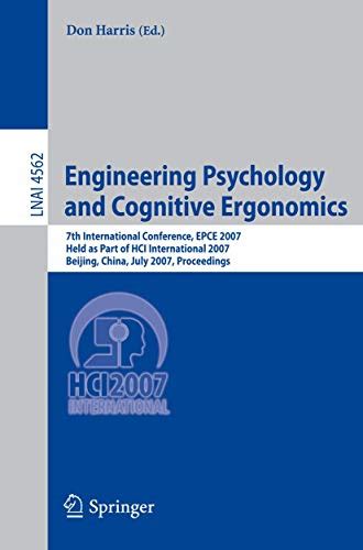 Engineering Psychology and Cognitive Ergonomics 7th International Conference PDF