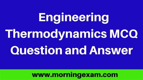 Engineering Thermodynamics Important Questions And Answers Reader