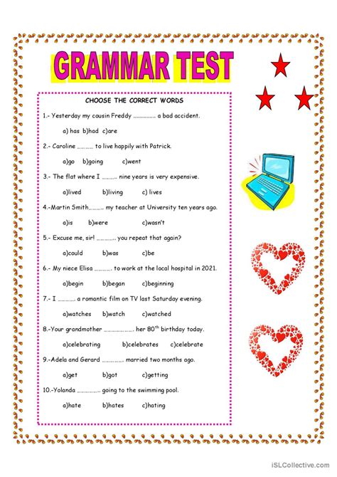 English 2013 Grammar Test Papers With Answers Doc