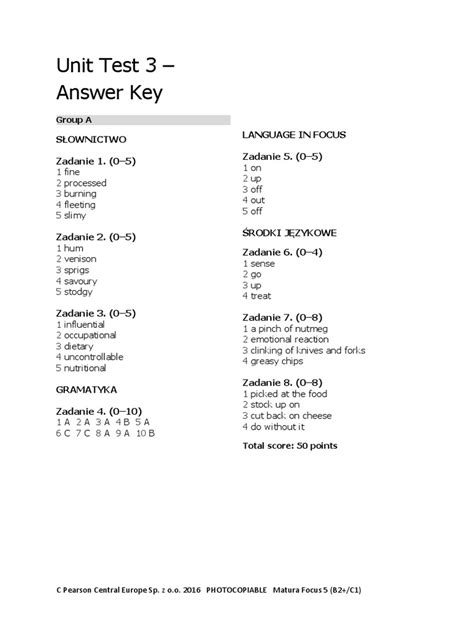 English 2200 Unit 3 Test Answer Key Kindle Editon