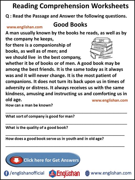 English Comprehension Test With Answers Epub