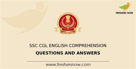 English Comprehension Test With Answers For Ssc Reader