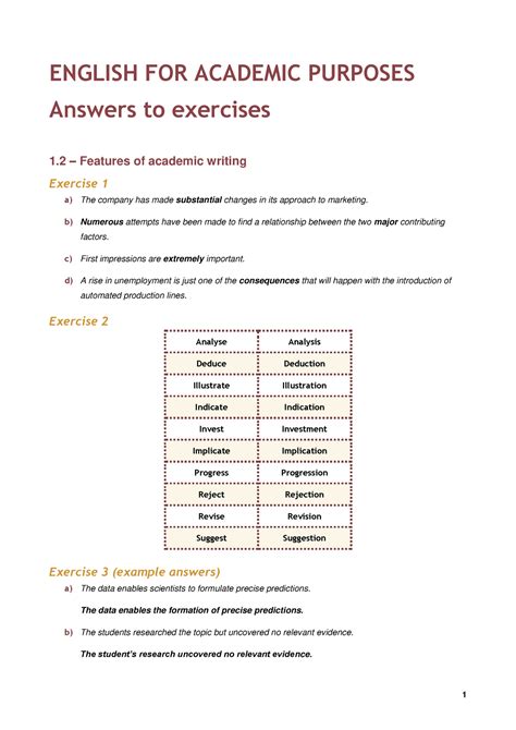 English For Academic Purposes Answers Key Reader