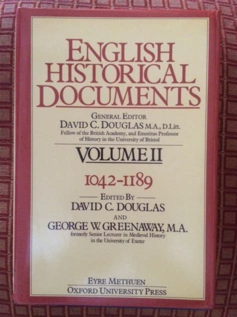 English Historical Documents 1042–1189 Volume 9 Reader