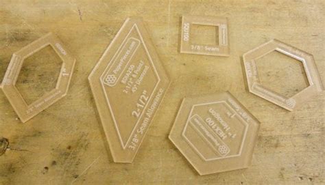 English Paper Piecing Acrylic Templates