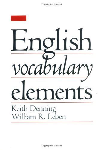 English Vocabulary Elements Kindle Editon