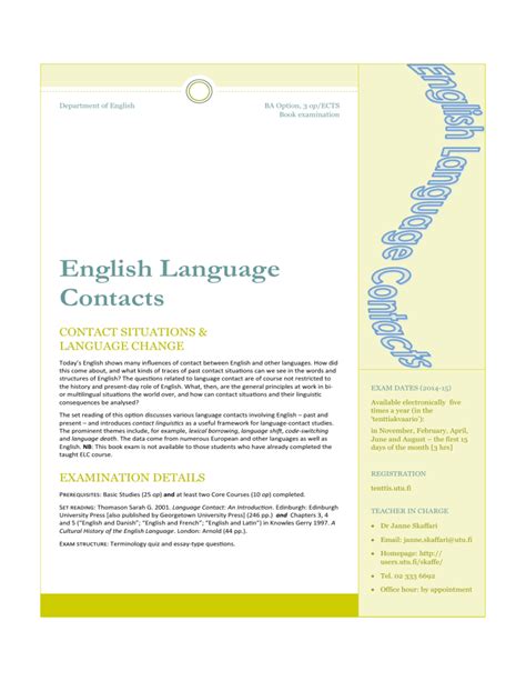 English as a Contact Language Epub