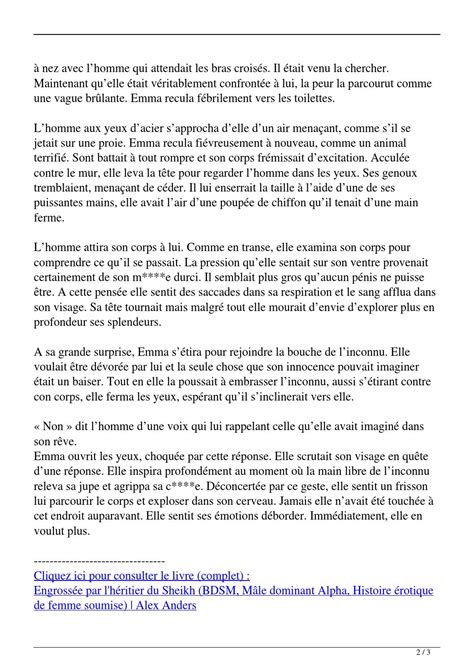 Engrossée par l Héritier du Sheikh 2 BDSM Mâle dominant Alpha Histoire érotique de femme soumise French Edition Kindle Editon