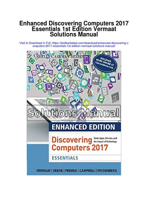 Enhanced Discovering Computers ©2017 Essentials Loose-leaf Version Kindle Editon