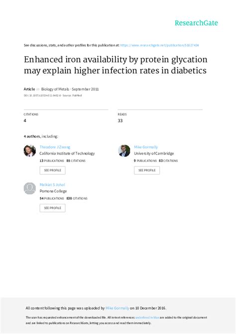 Enhanced Iron Availability: