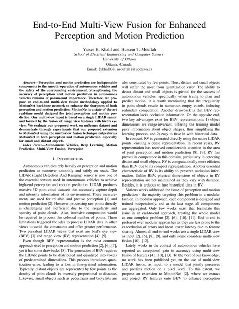 Enhanced Perception and Prediction: